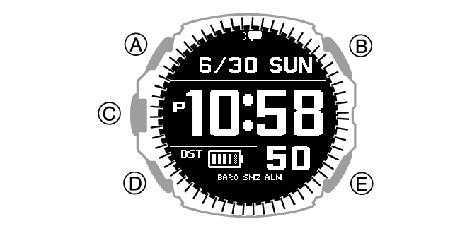 在黑暗中查看表盘模块编号3554 G-SHOCK - 支持- CASIO