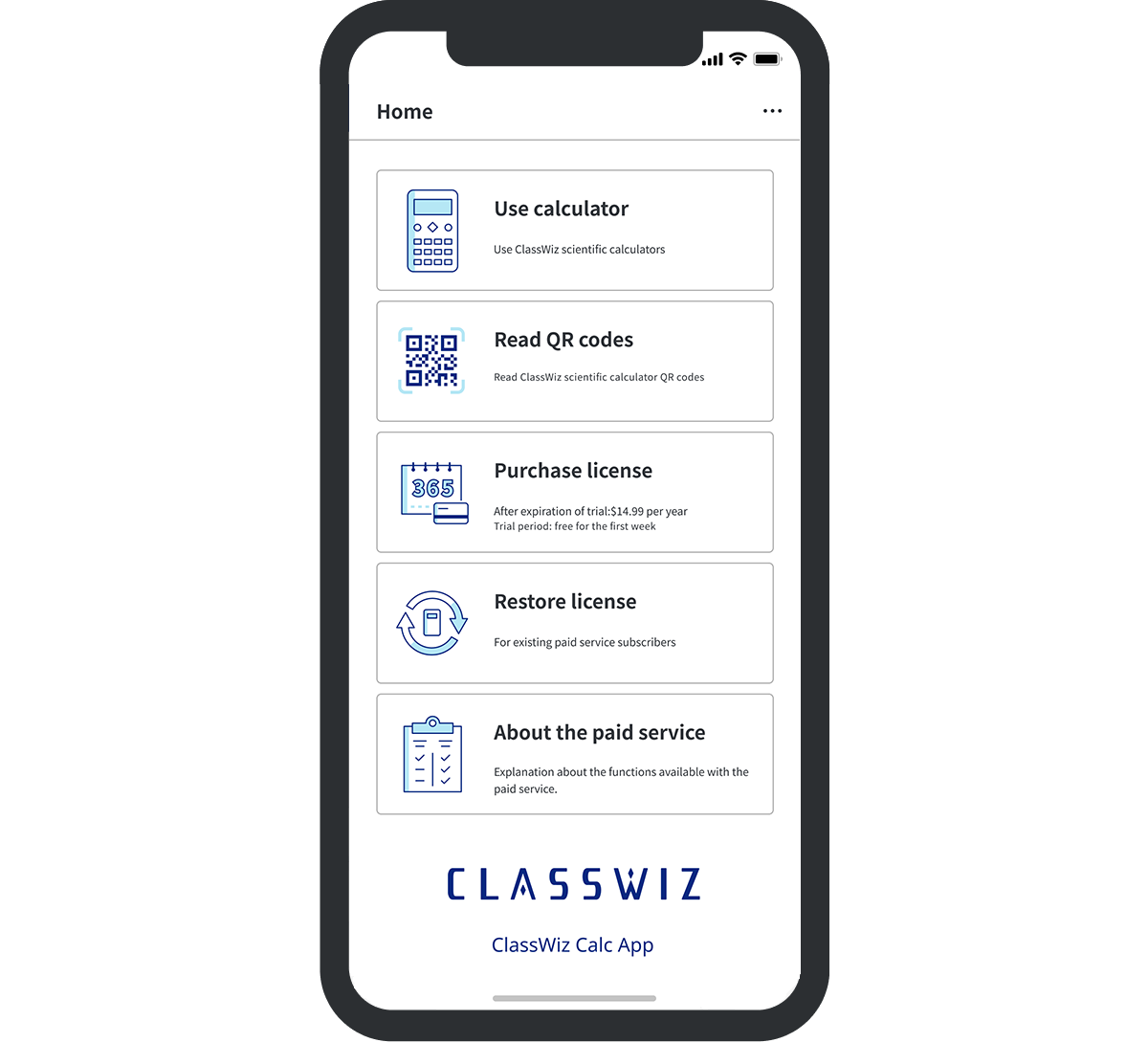 ClassWiz Calc App User's Guide