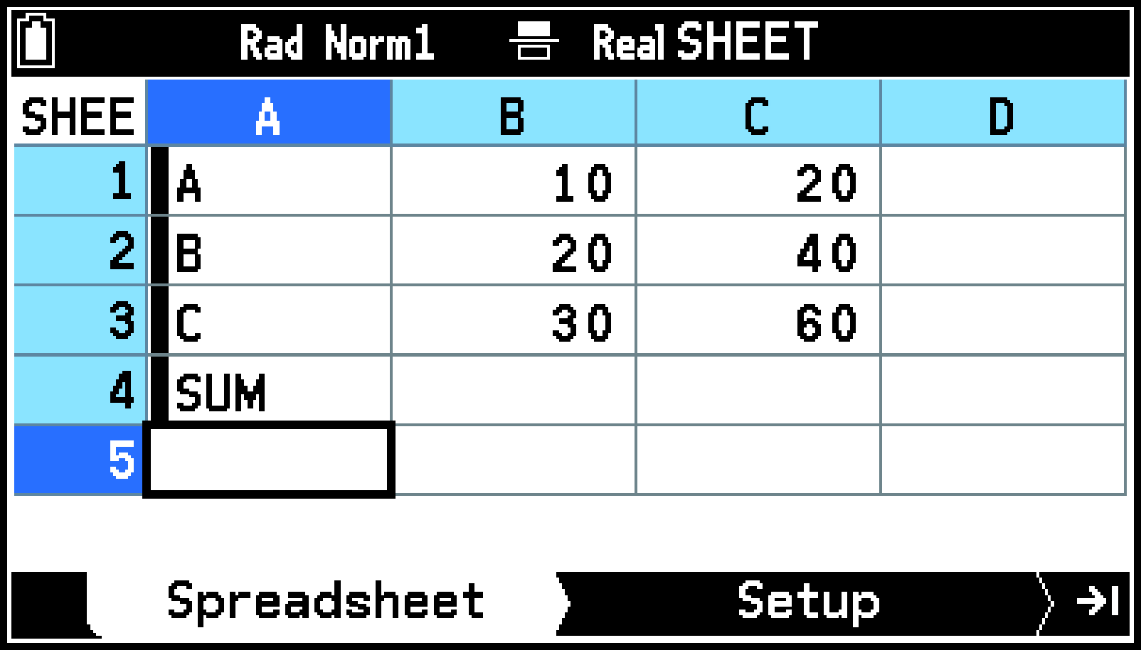 Spreadsheet App