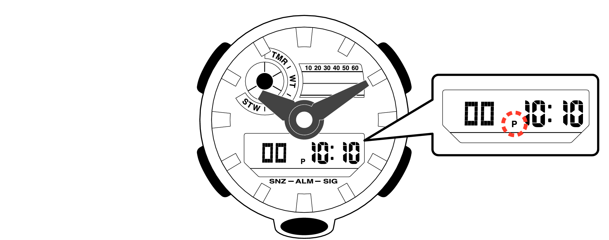 G shock outlet 5522 set time