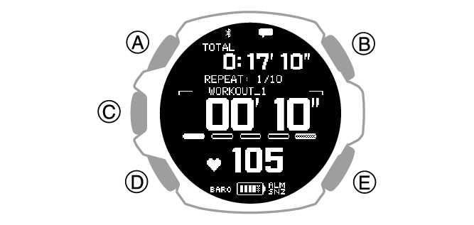 G shock interval clearance timer