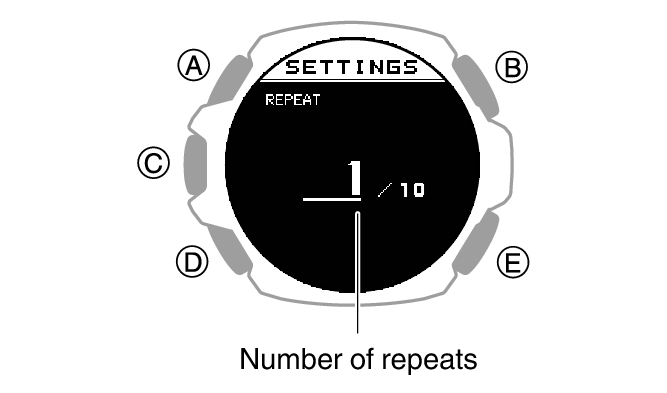 Casio interval online timer