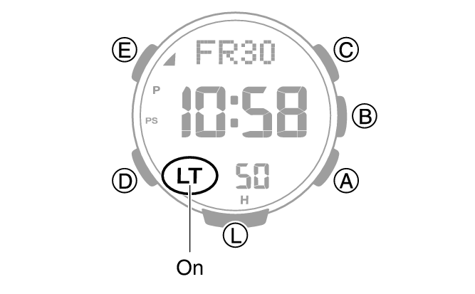 G shock clearance auto light setting