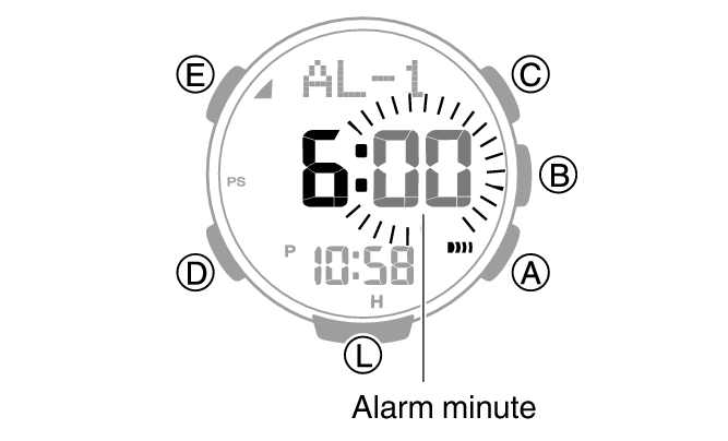 Configuring Alarm Settings Module No. 3553 G SHOCK Support CASIO