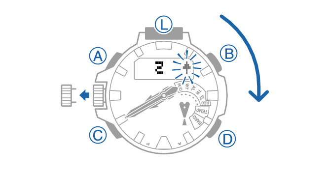 Casio protrek best sale compass calibration